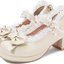 White Lace Mary Jane Heels