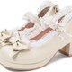 White Lace Mary Jane Heels