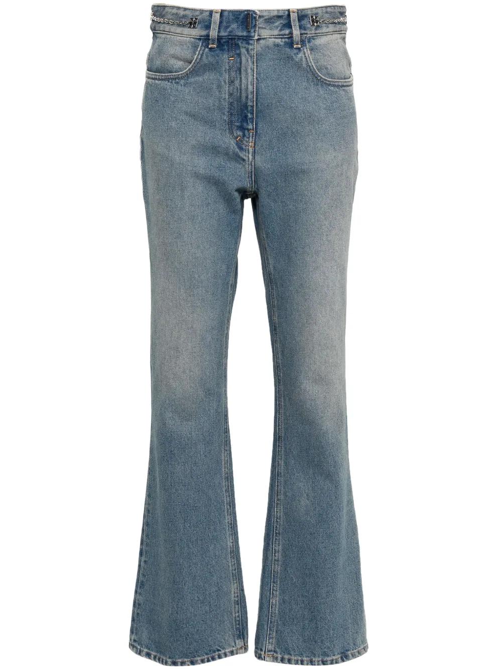Light Wash High-Rise Flare Jeans