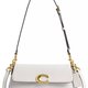 Weiße Coach-Schultertasche