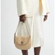Beige Crescent Shoulder Bag