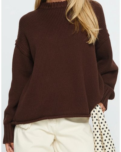 Brown Chunky Knit Sweater