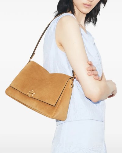Tan Suede Shoulder Bag