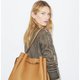 Tan Leather Tote Bag