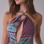Burgundy Printed Halter Top