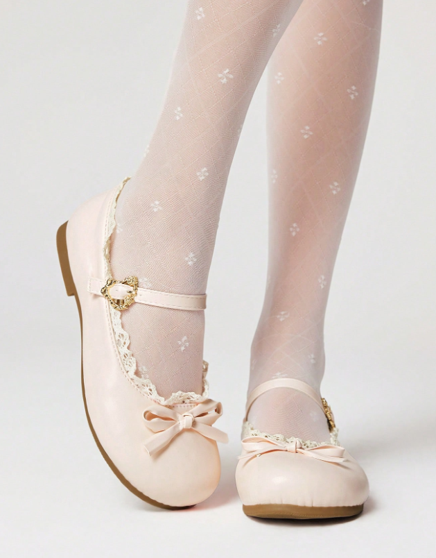 Cream Mary Jane Ballet Flats