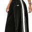 Black Wide-Leg Track Pants