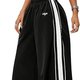 Black Wide-Leg Track Pants