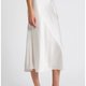 White Satin Midi Skirt