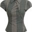 Olive Houndstooth Fitted Top