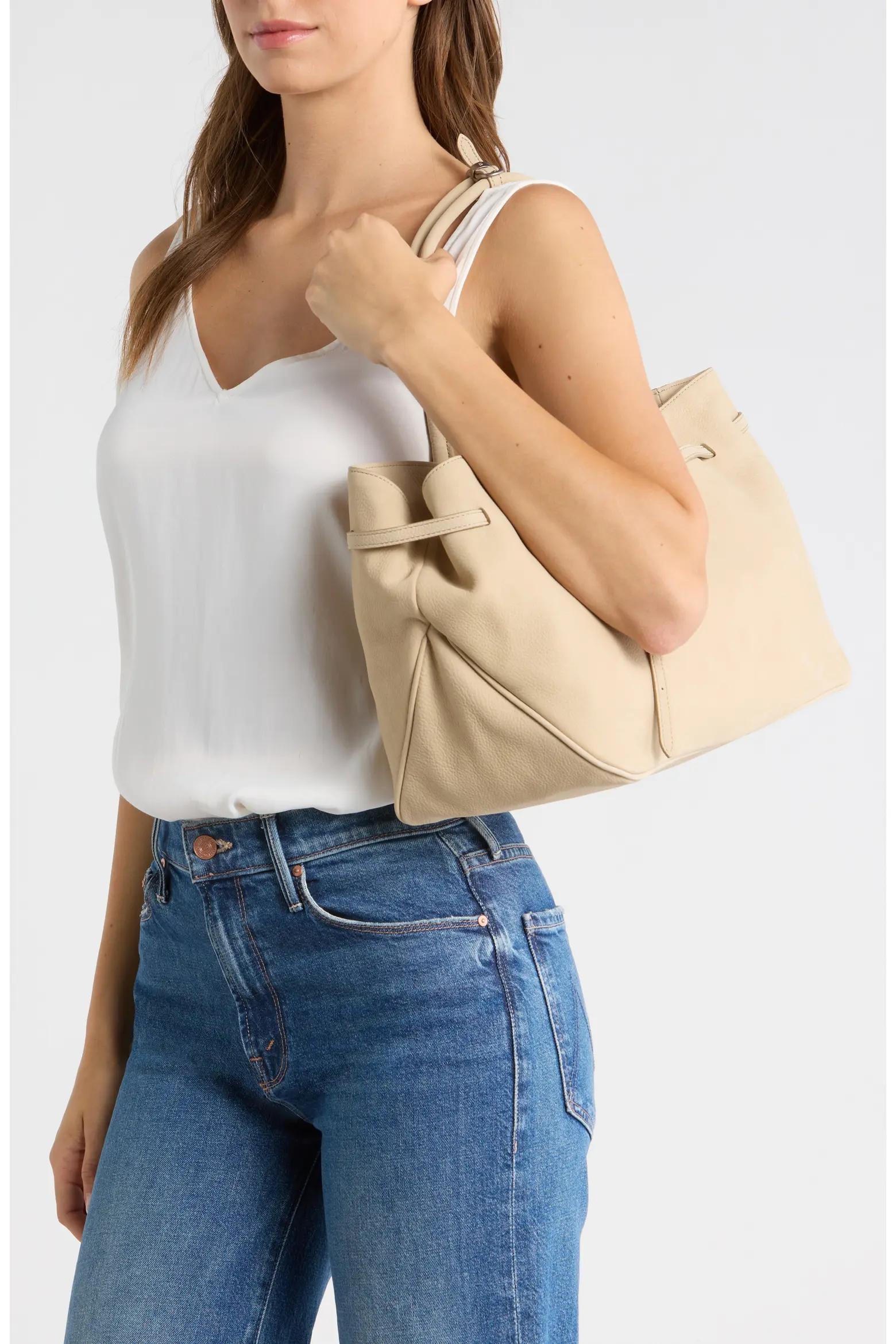 Cream Structured Tote Bag