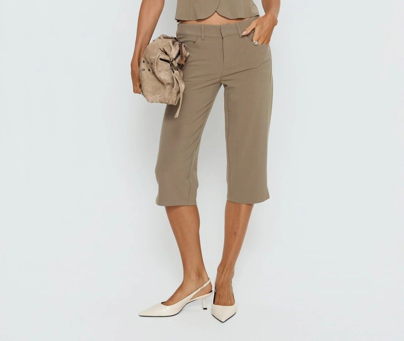 Khaki Capri Pants