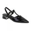Black Patent Slingback Flats