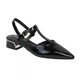 Black Patent Slingback Flats