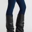 Black Fold-Over Leather Heels