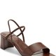 Brown Strappy Block-Heel Sandals