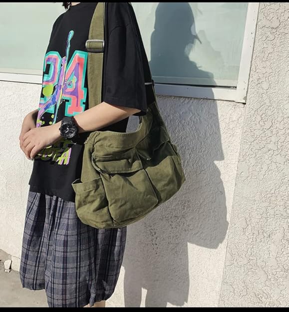 Olive Utility Shoulder Bag