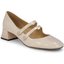 Beige Lack-Mary-Janes