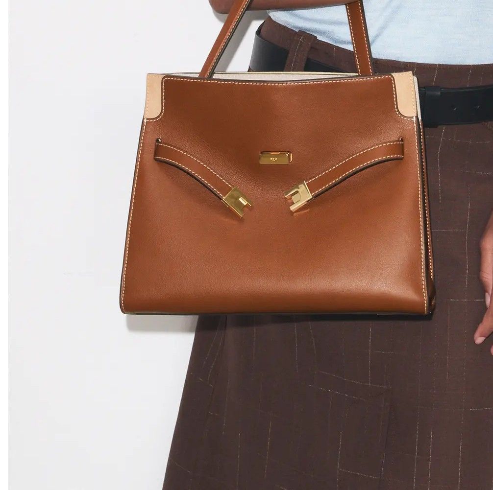 Tan Structured Tote Bag