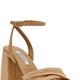 Tan Woven Block-Heel Sandals