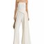 White Strapless Wide-Leg Jumpsuit