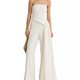 White Strapless Wide-Leg Jumpsuit