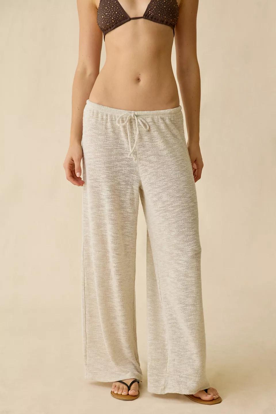Cream Drawstring Lounge Pants