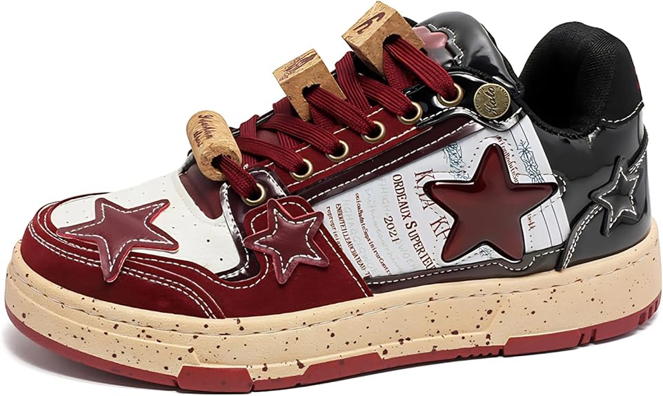 Burgundy Retro Sneakers