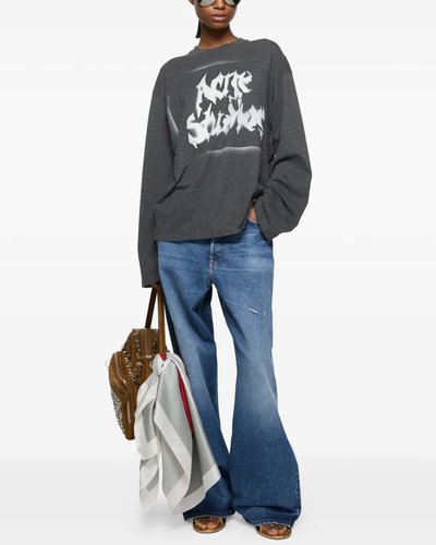 Charcoal Graphic Long-Sleeve T-Shirt