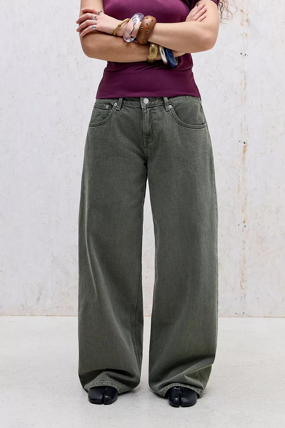Olive Baggy Jeans