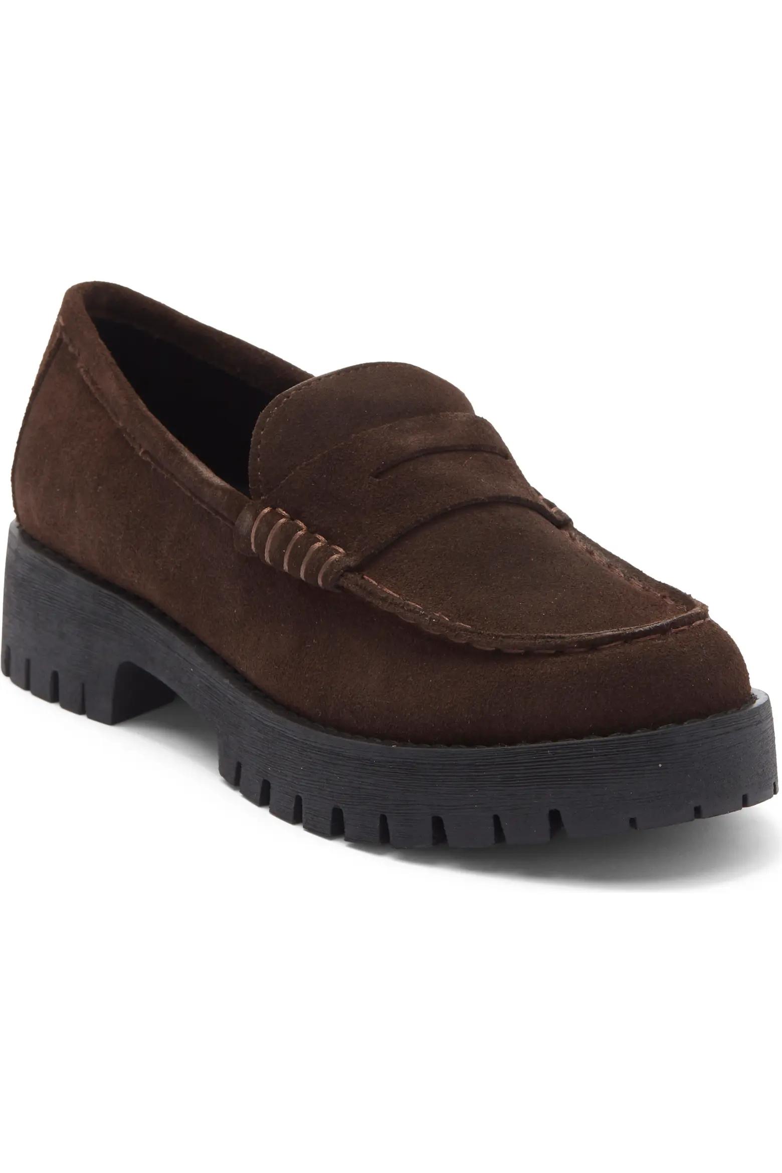 Dark Brown Platform Loafers