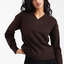 Dark Brown V-Neck Sweater