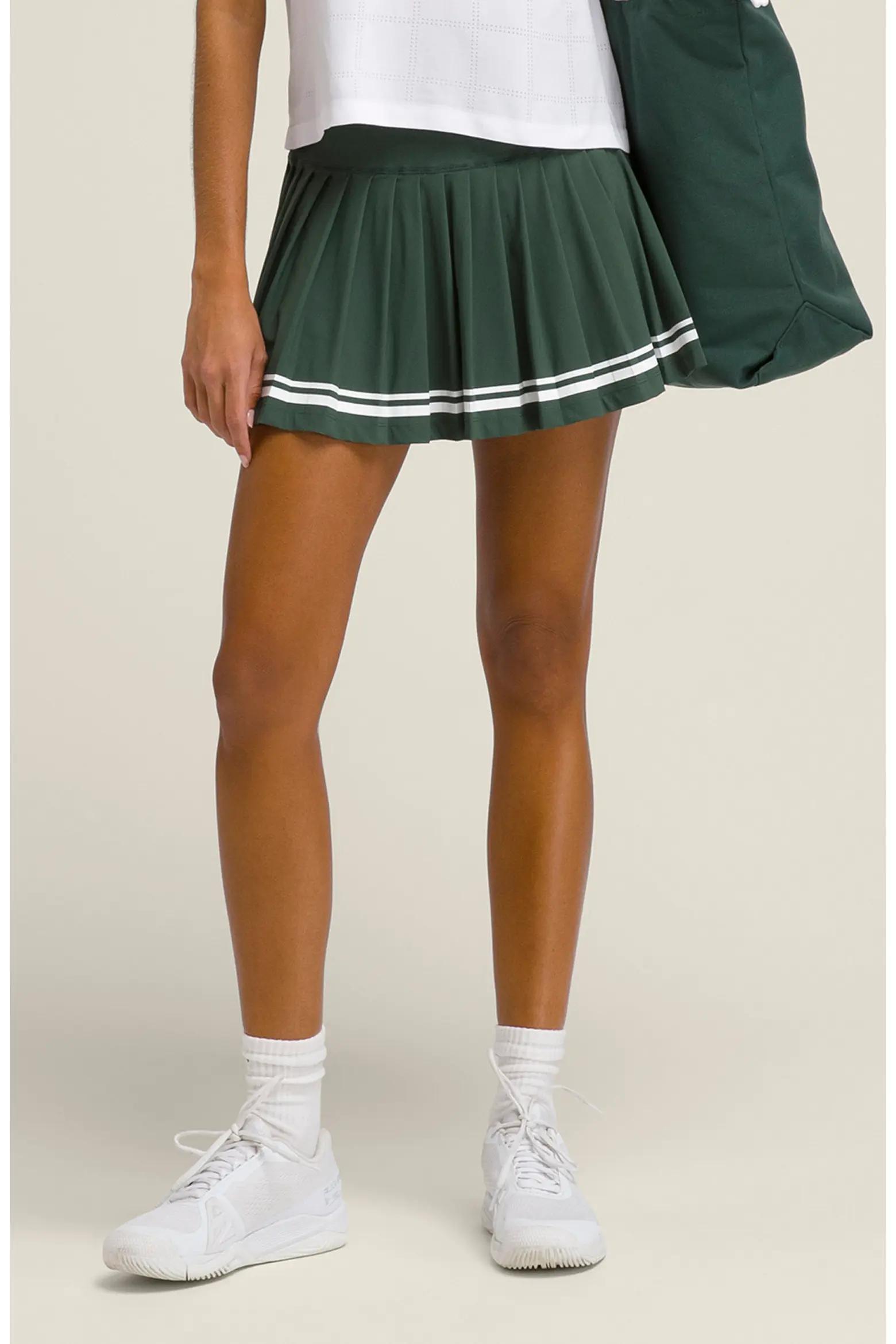 Green Pleated Tennis Skirt