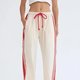 Cream Side-Stripe Track Pants