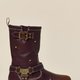 Burgundy Biker Boots