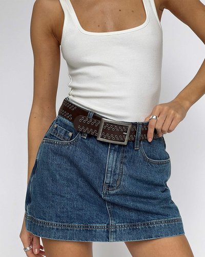 Blauer Jeans-Minirock
