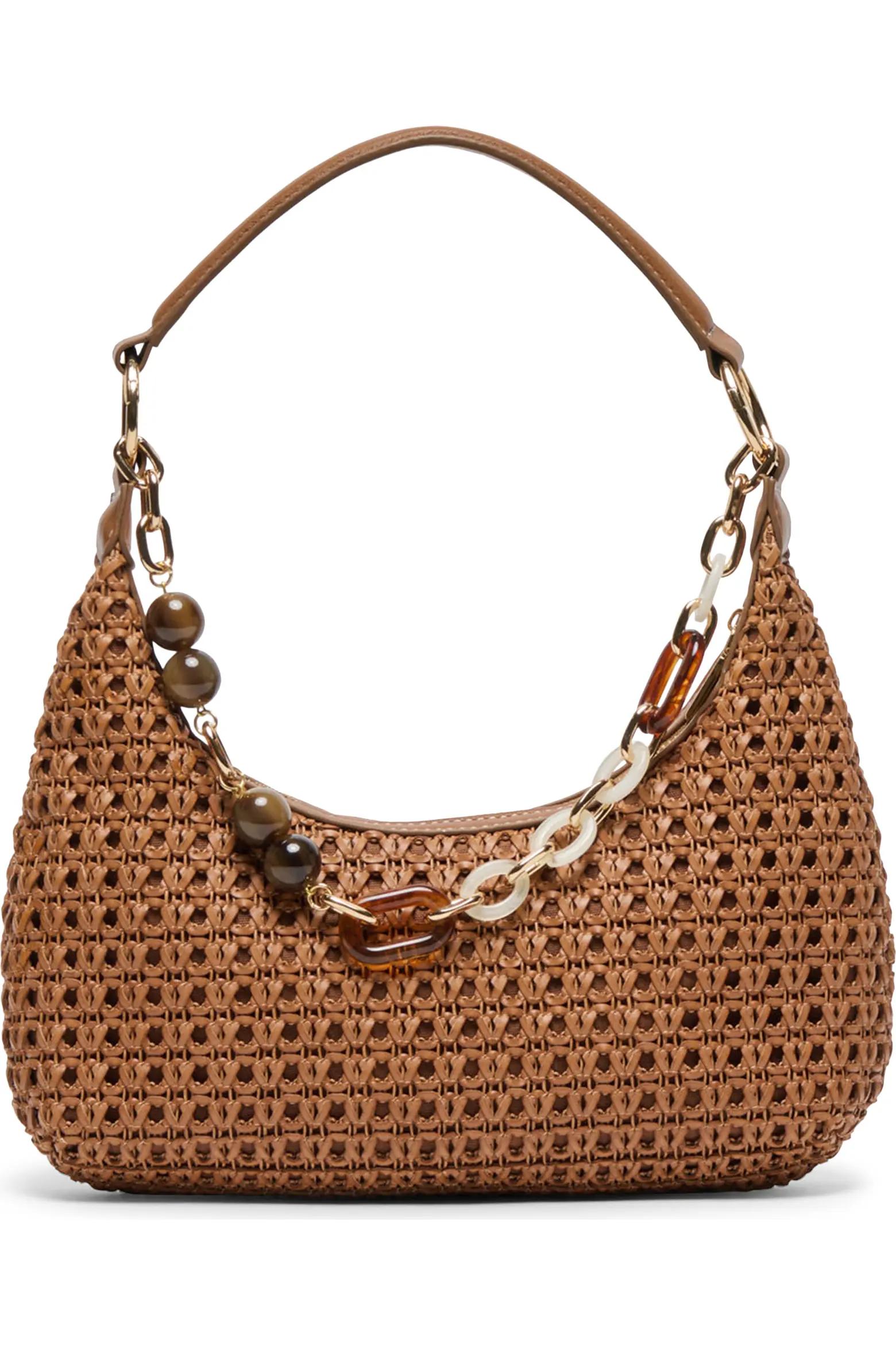 Brown Woven Shoulder Bag