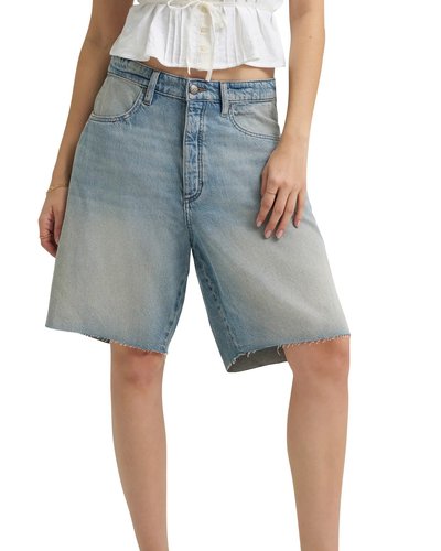 Hell gewaschene Jeans-Bermudashorts