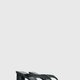 Black Square-Toe Thong Heels