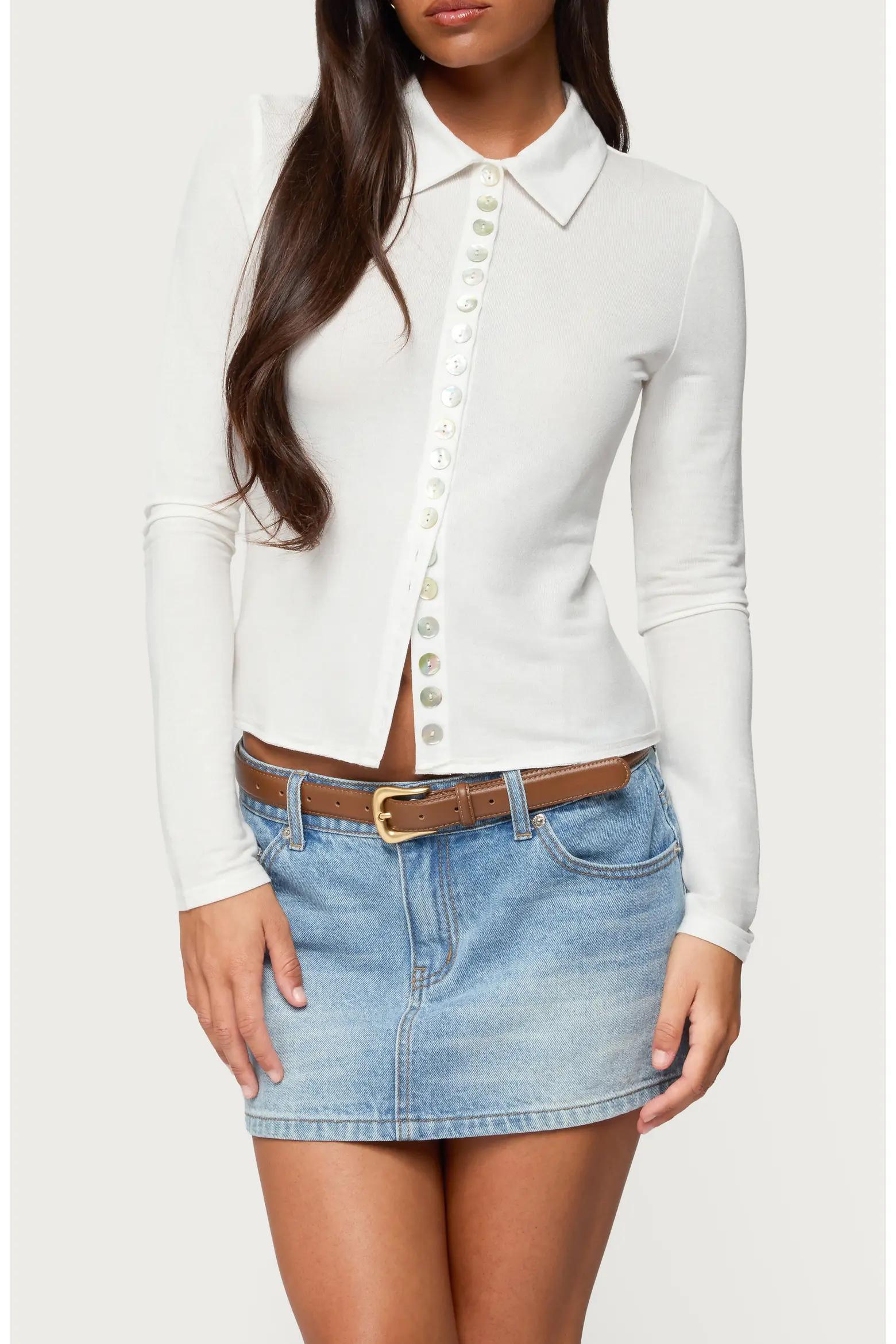 Ivory Collared Cardigan