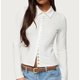 Ivory Collared Cardigan