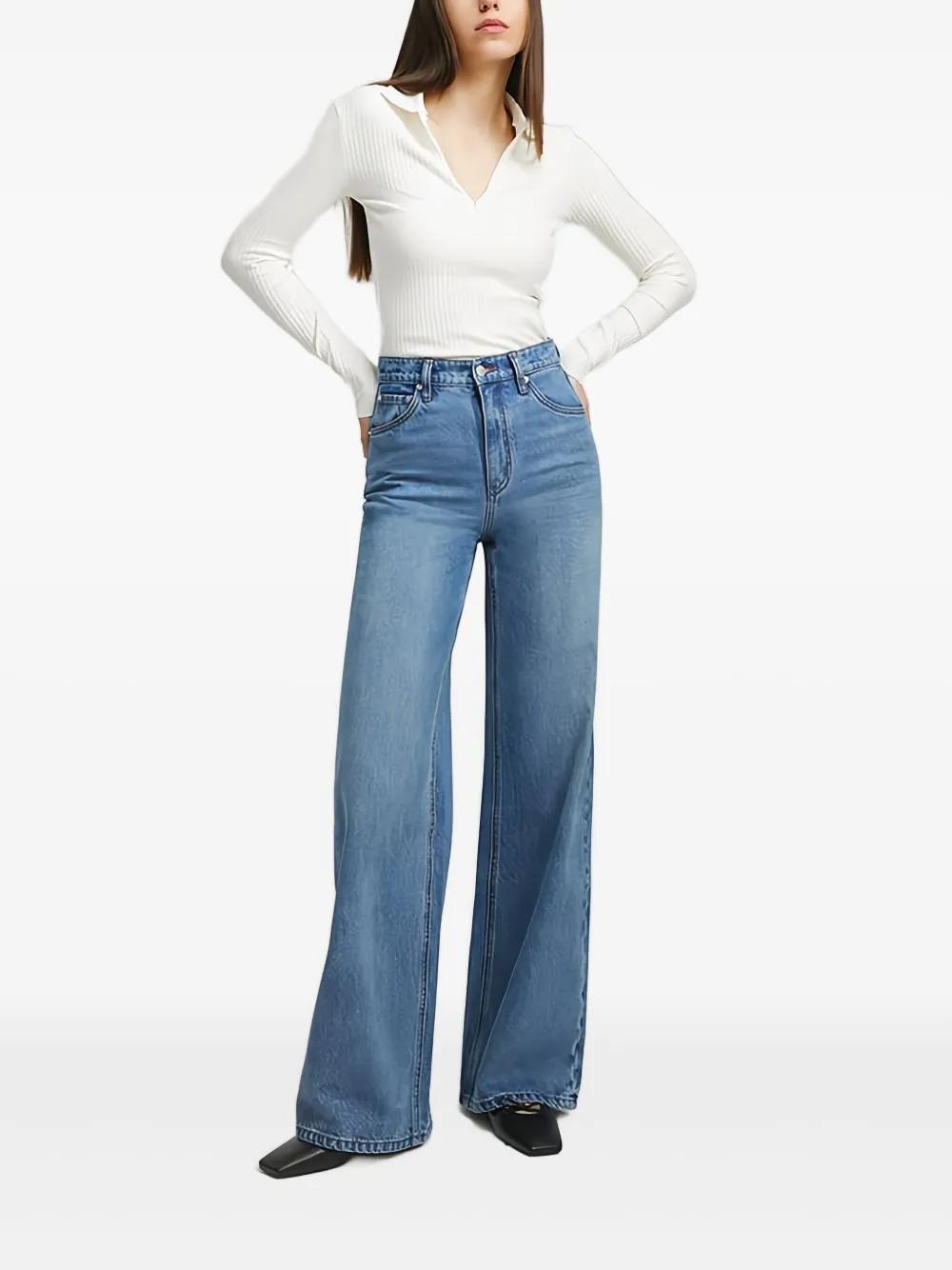 Blue Wide-Leg Jeans