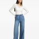 Blue Wide-Leg Jeans