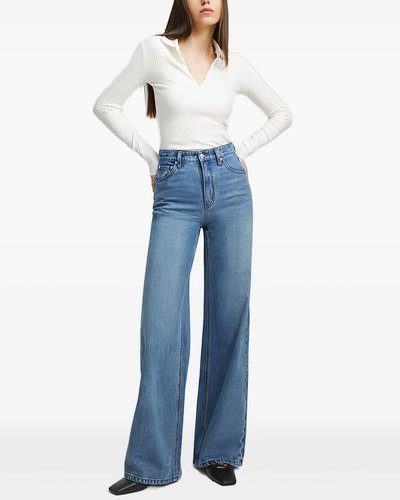 Blue Wide-Leg Jeans