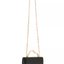 Black Box Clutch with Gold Chain