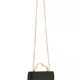 Black Box Clutch with Gold Chain
