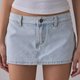 Light Wash Denim Mini Skirt