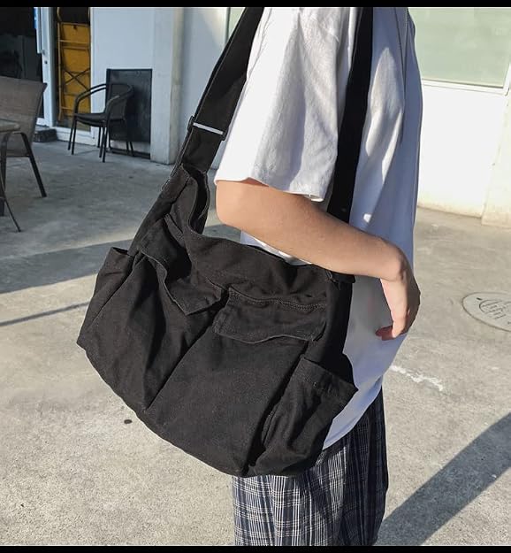 Black Utility Tote Bag