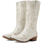White Embroidered Cowboy Boots