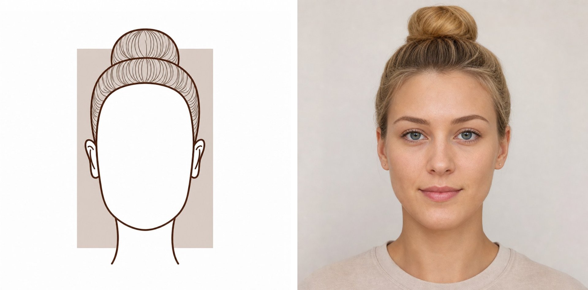 Rechteckige Gesichtsform mit deutlicher Länge und kantiger Kieferlinie.